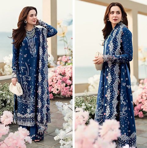 QALAMKAR Unstitch LAWN COTTON Suit