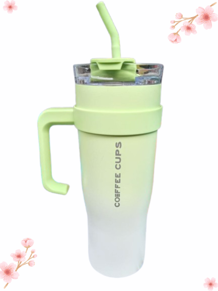 “Trendy Green Coffee Tumbler: Stay Hydrated in Style!”