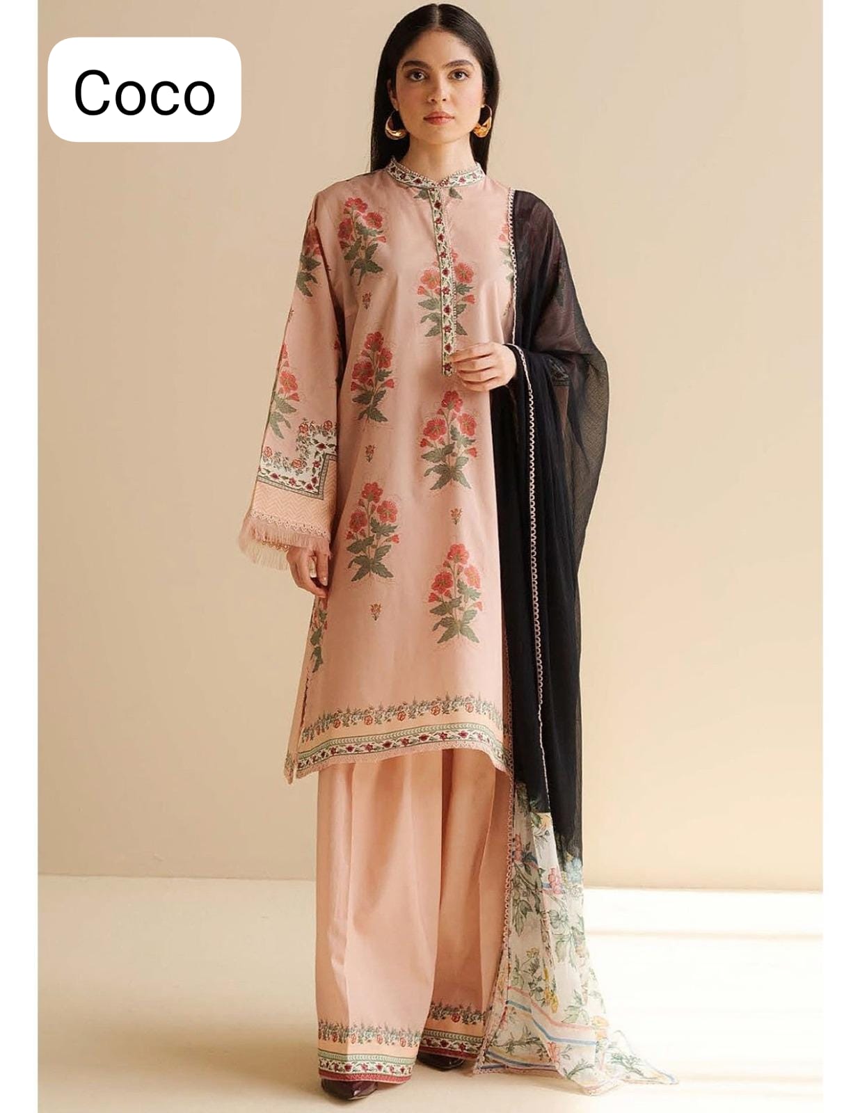 COCO ZARA SHAHJAHAN 3 PIECE DRESS
