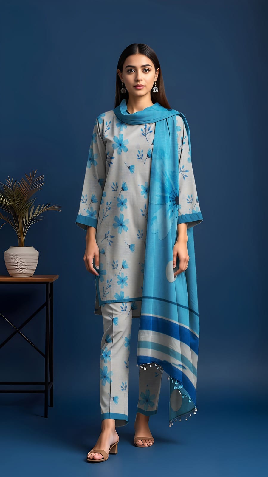 PRINTED BANA DORA  LAWN 3pc