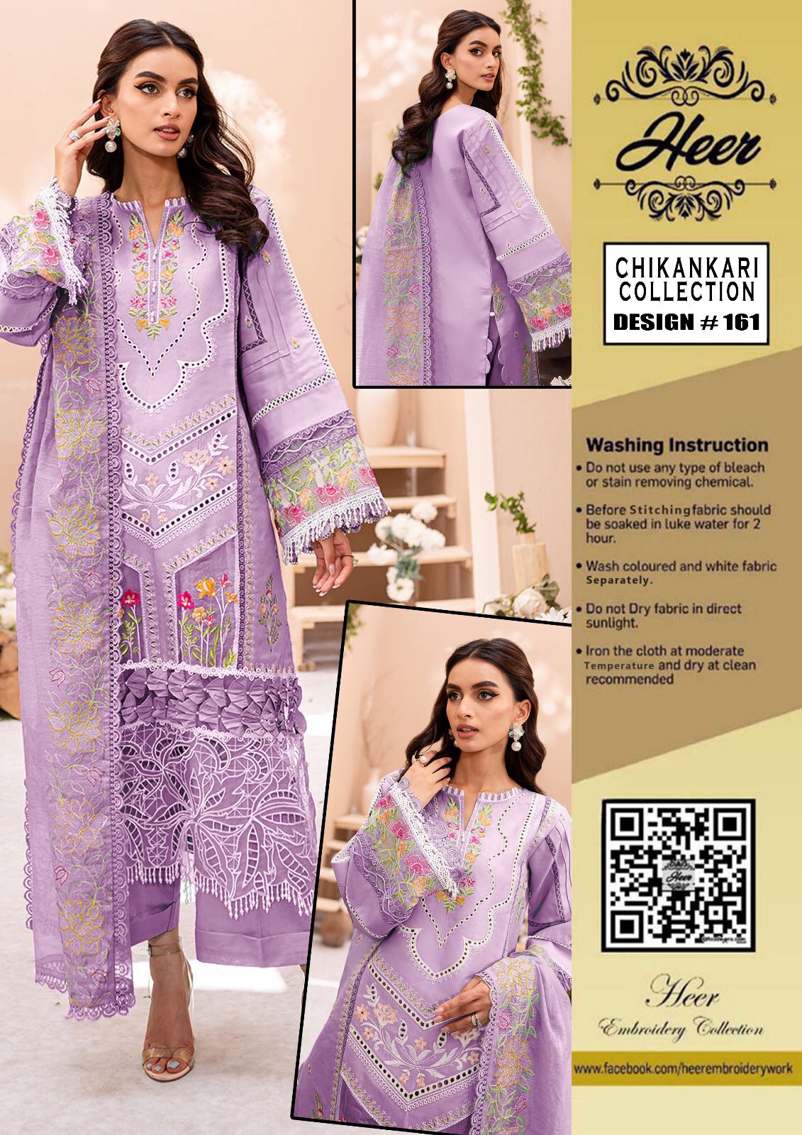 EMBROIDERED CHICKANKARI DRESS