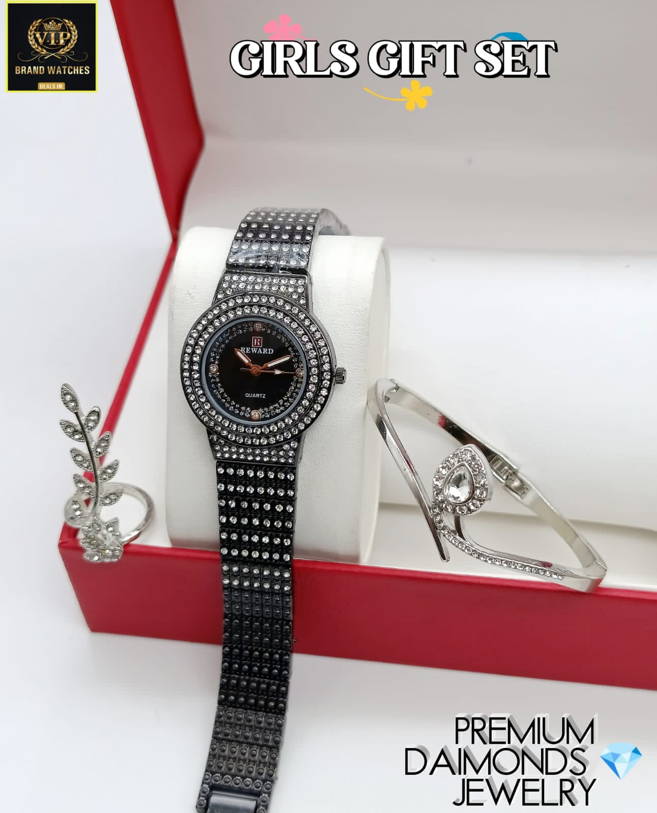 GIRL'S DAIMONDS STONE  WATCH ⌚