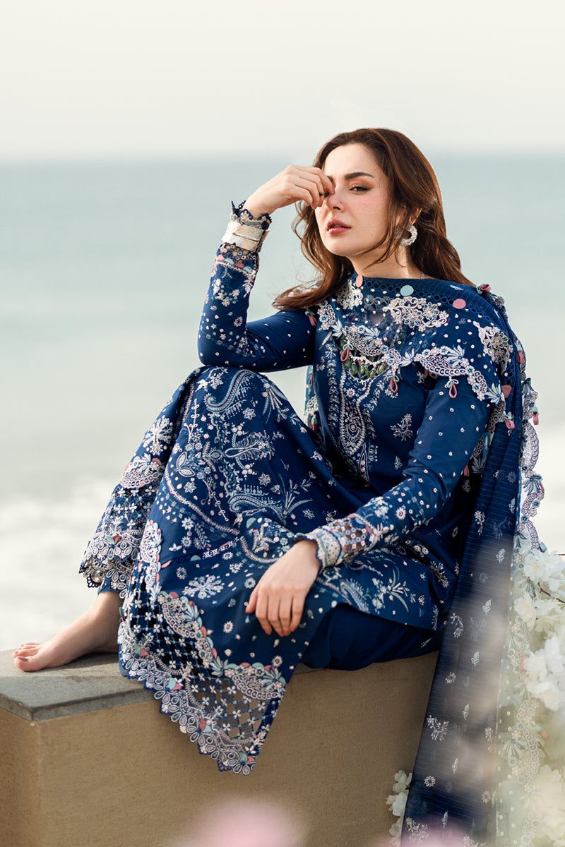 QALAMKAR Unstitch LAWN COTTON Suit