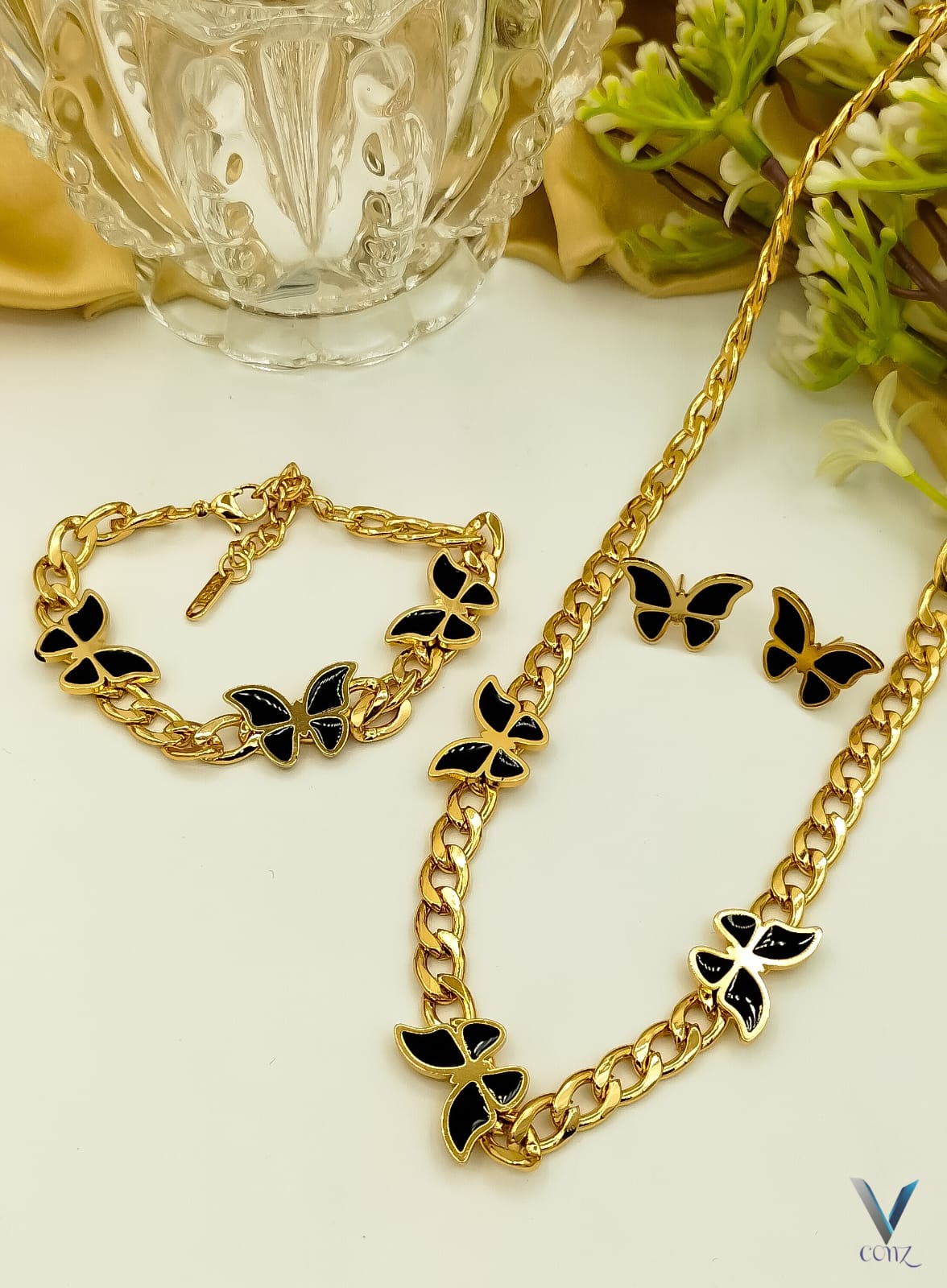 Fancy China Stainless steel Necklace Tops With Bracelet