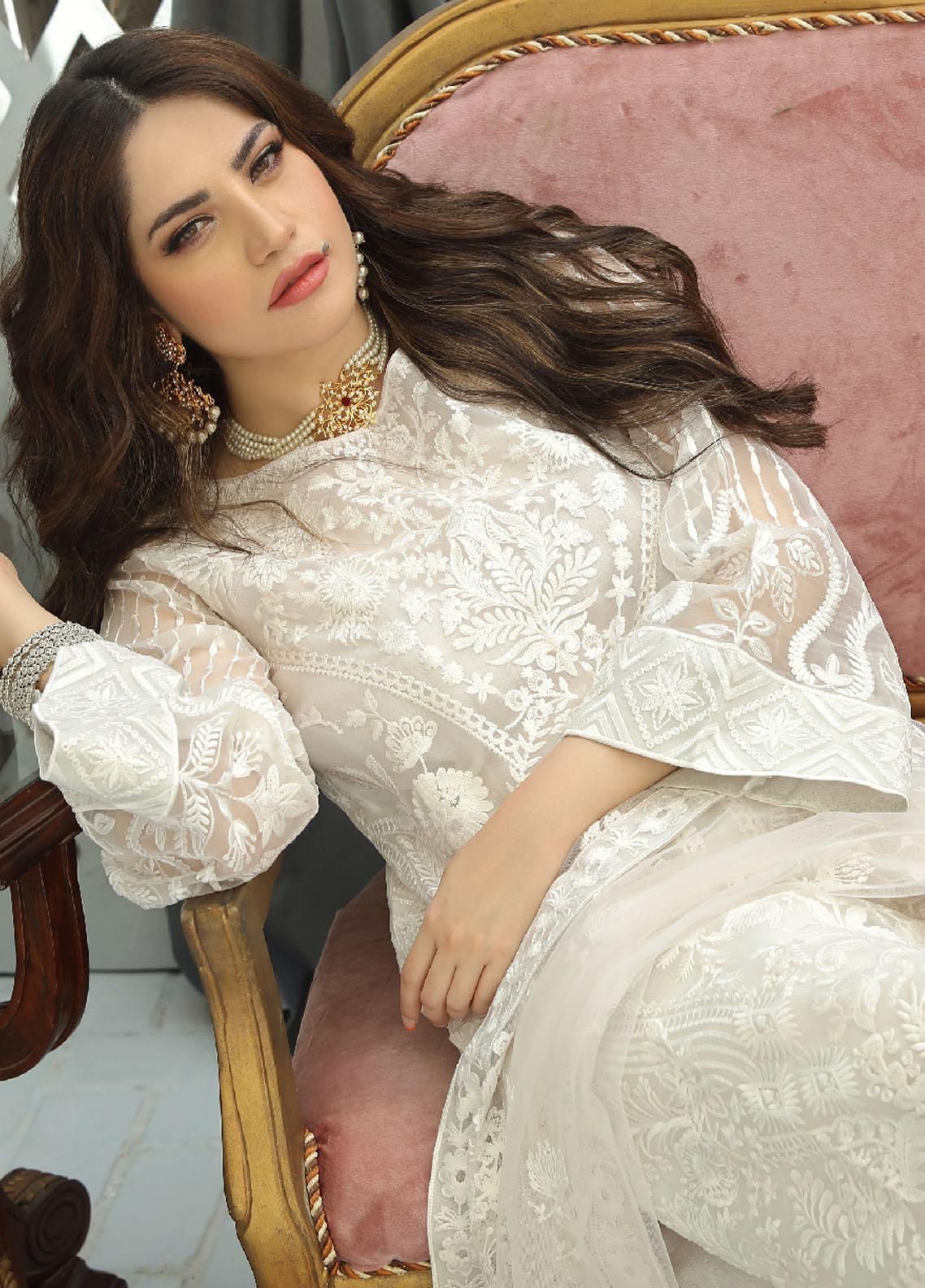 Full embroidery with exquisite sequence detailing